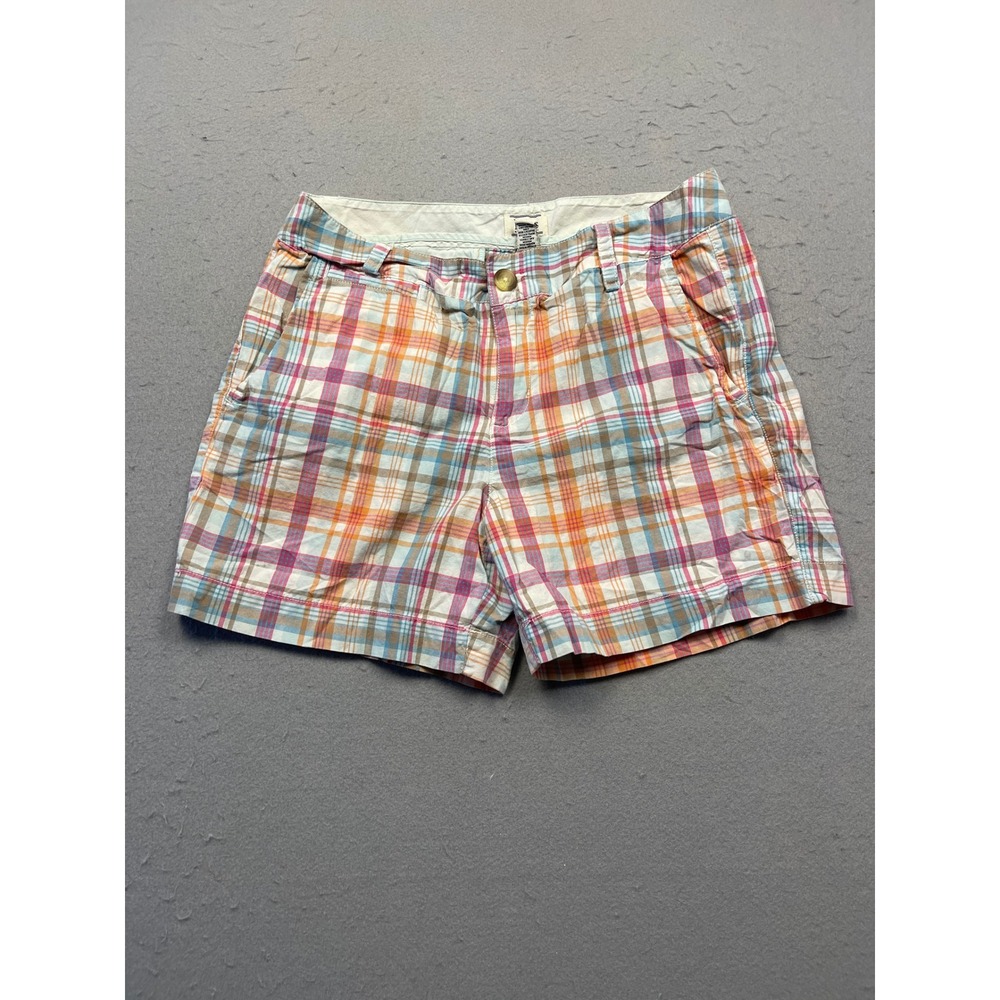 Bass Shorts 100% Cotton Plaid Multi-Color Size 10 W34 Womens